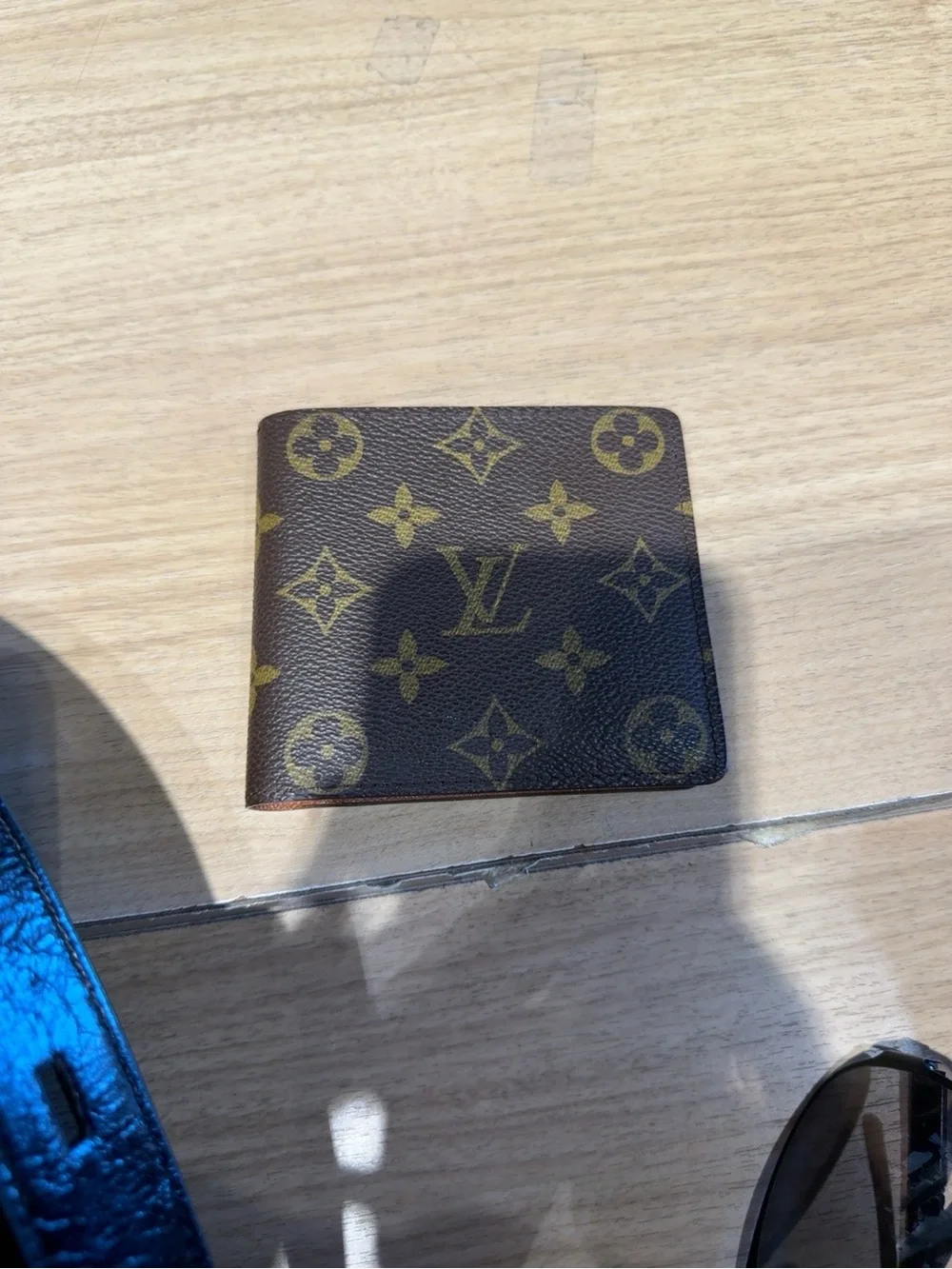Louis Vuitton Monogram Canvas Money Clip in Brown and Gold